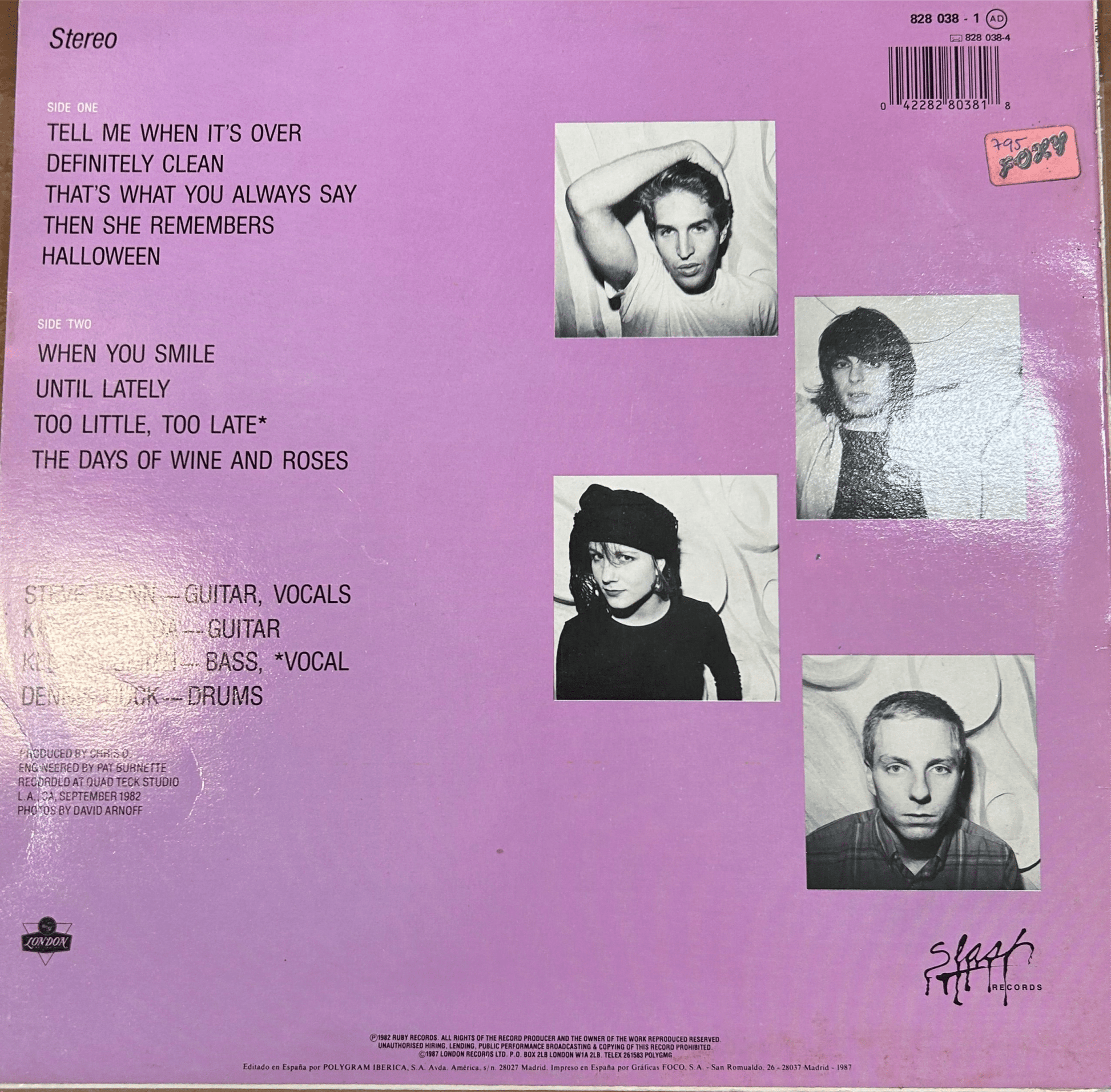 LP The Dream Syndicate ‎– The Days Of Wine And Roses 2ª Mano - DISCOS NAKASHA
