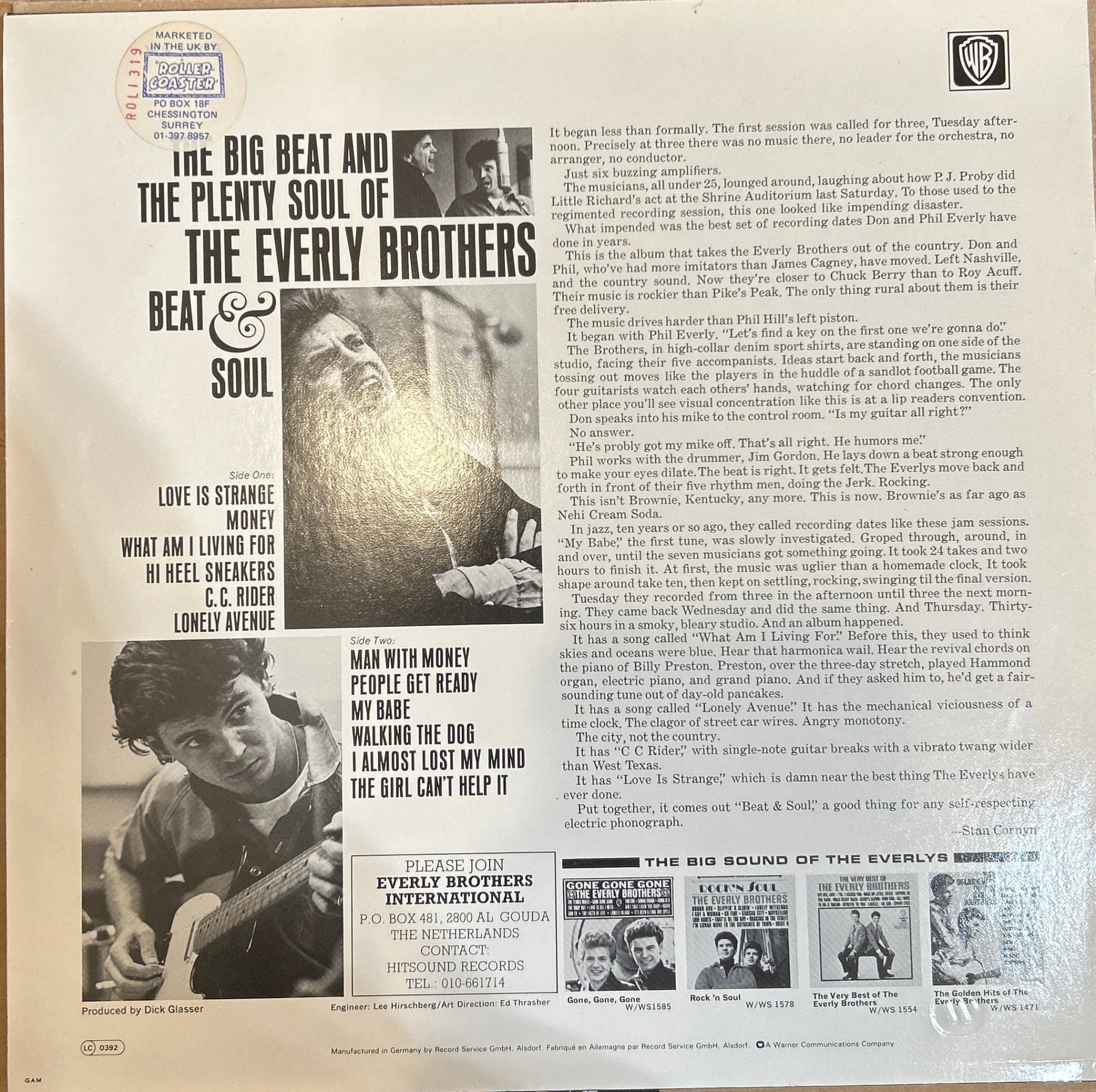 LP The Everly Brothers ‎– Beat & Soul 2ª Mano - DISCOS NAKASHA
