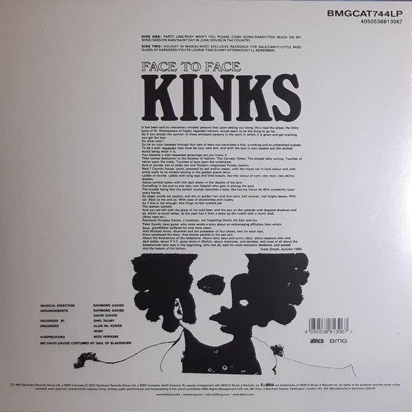 LP The Kinks ‎– Face To Face Nuevo precintado - DISCOS NAKASHA