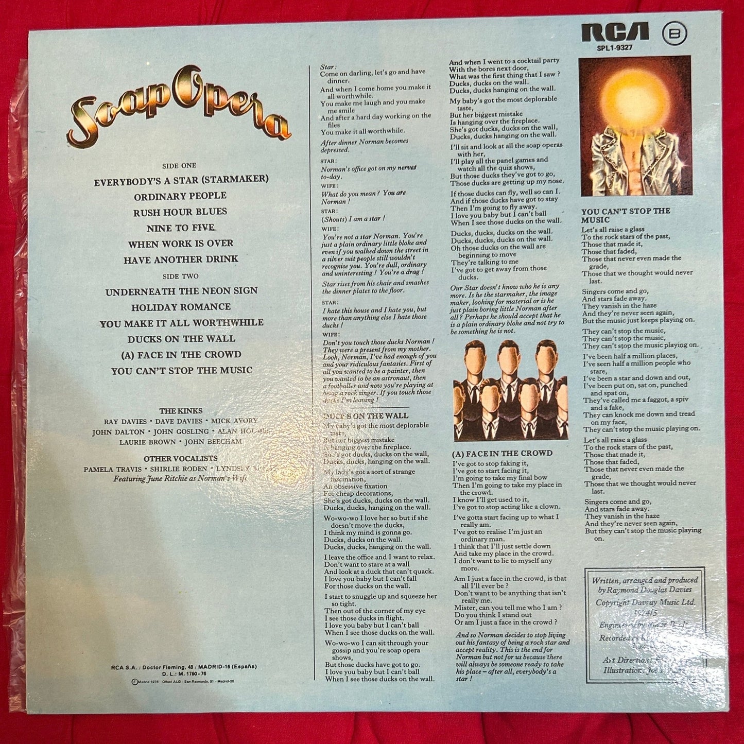 LP The Kinks ‎– Soap Opera 2ª Mano - DISCOS NAKASHA