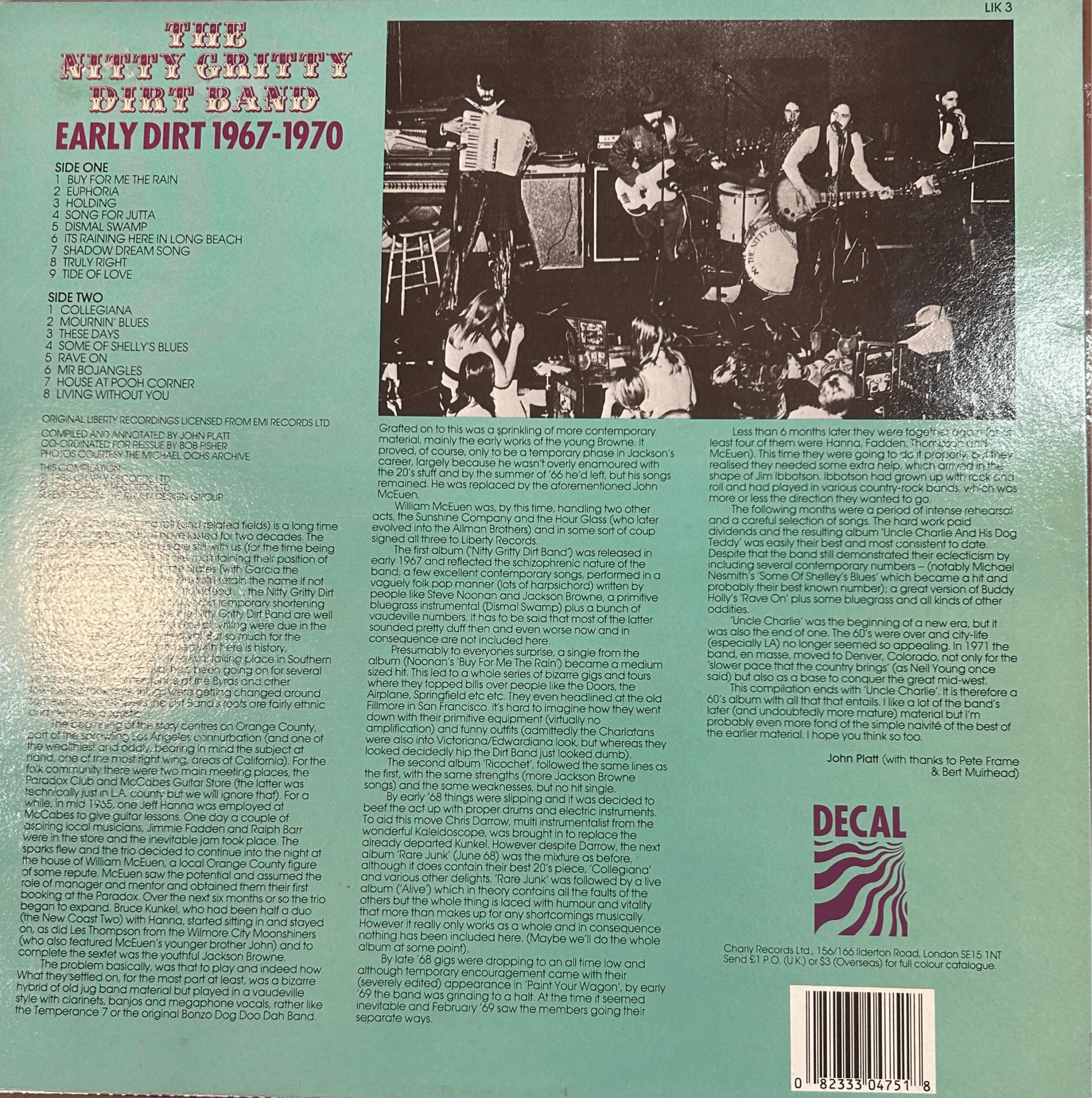 LP The Nitty Gritty Dirt Band ‎– Early Dirt 1967 - 1970 2ª Mano - DISCOS NAKASHA