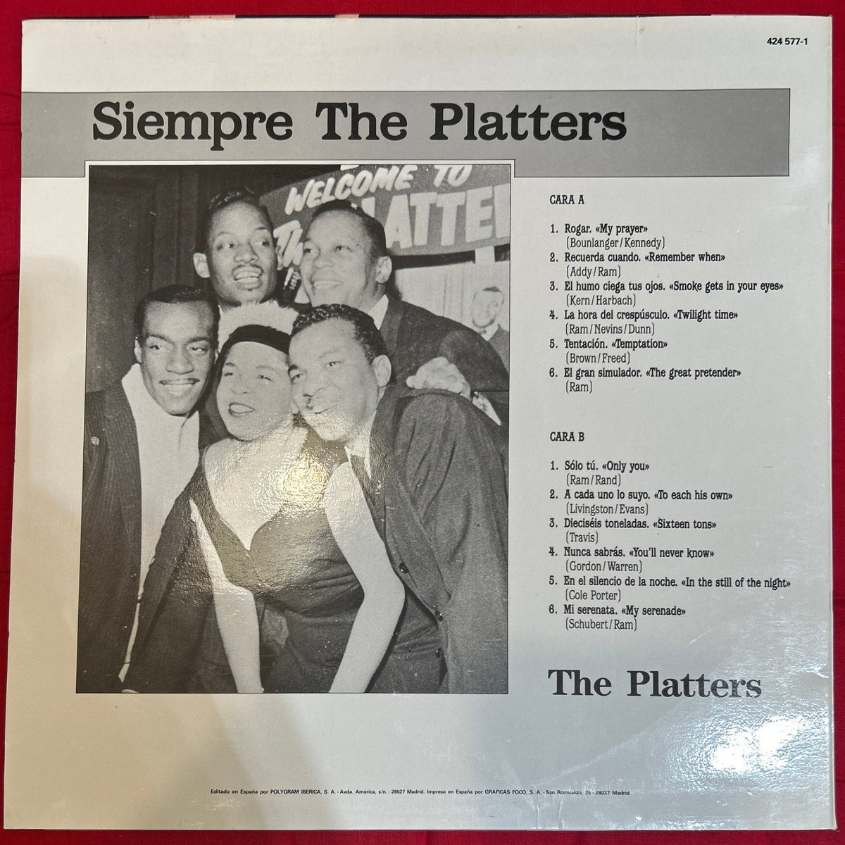 LP The Platters ‎– Siempre The Platters 2ª Mano (Producto exclusivo recogida en tienda) - DISCOS NAKASHA