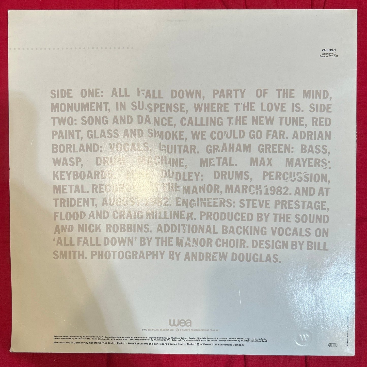LP The Sound – All Fall Down 2ª Mano - DISCOS NAKASHA