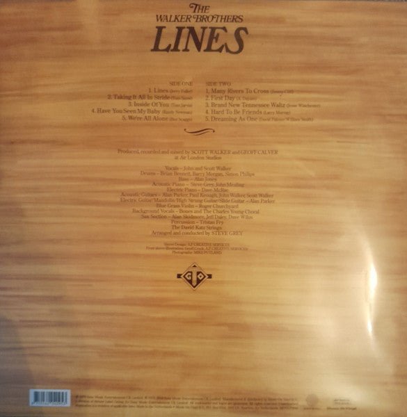 LP The Walker Brothers – Lines Nuevo precintado - DISCOS NAKASHA