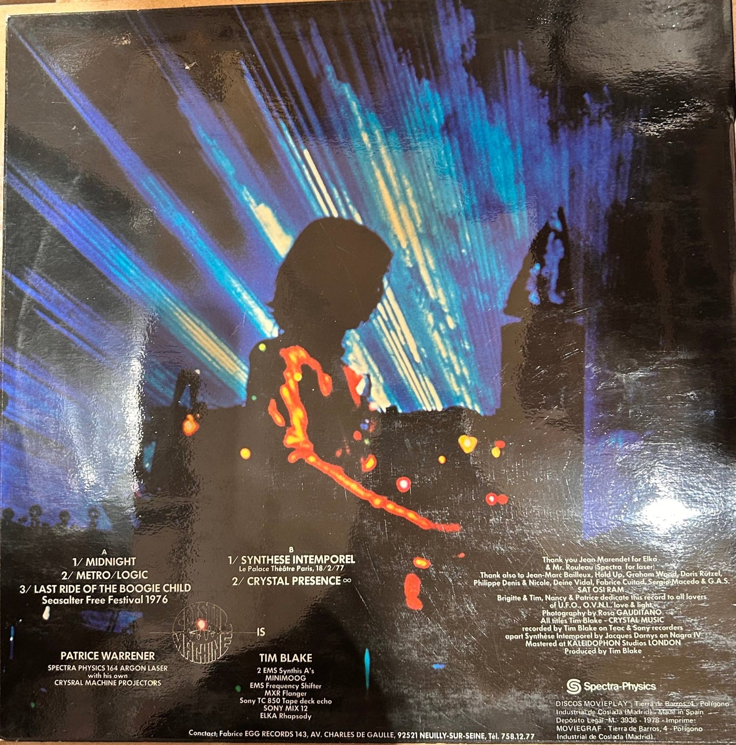 LP Tim Blake ‎– Crystal Machine 2ª mano - DISCOS NAKASHA