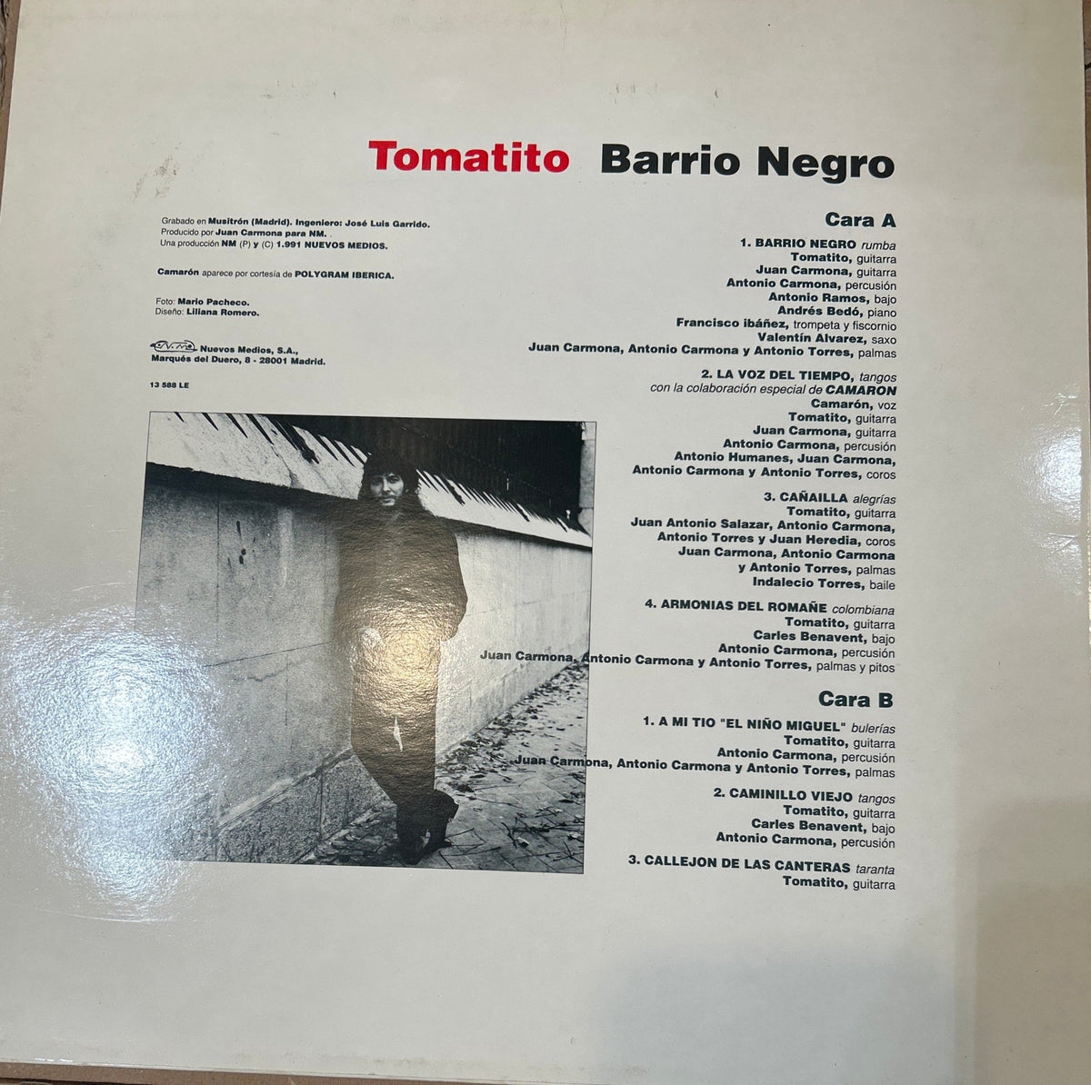 LP Tomatito ‎– Barrio Negro 2ª mano - DISCOS NAKASHA