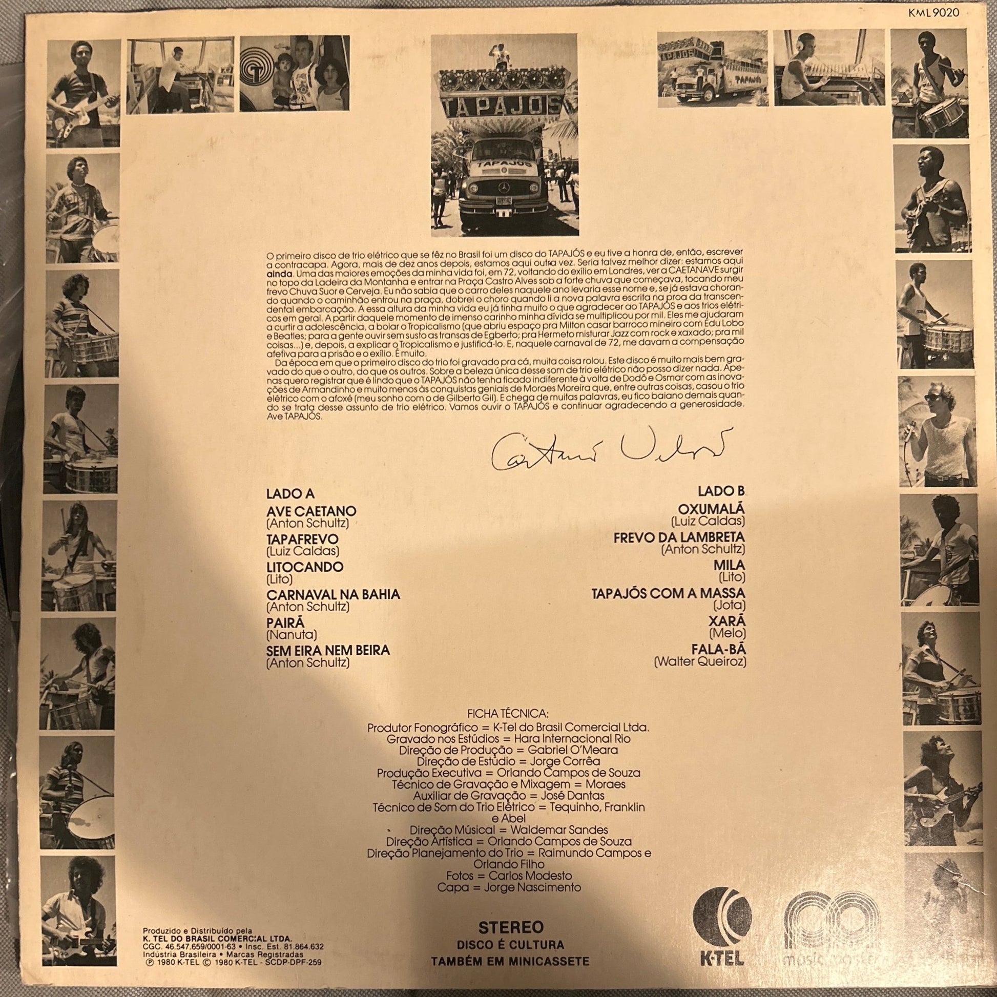 LP Trio Eletrico Tapajos – Ave Caetano Ed. Brasileña 2ª Mano - DISCOS NAKASHA