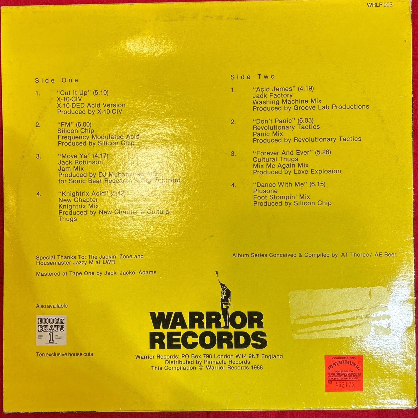 LP V/A ‎– Acid Beats 1 Ed. Inglesa 2ª Mano - DISCOS NAKASHA