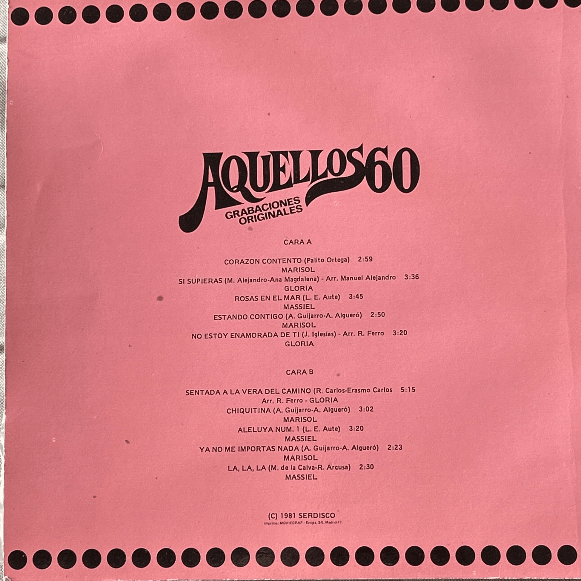 LP V/A ‎– Aquellos 60 - Vol. 3 2ª Mano - DISCOS NAKASHA