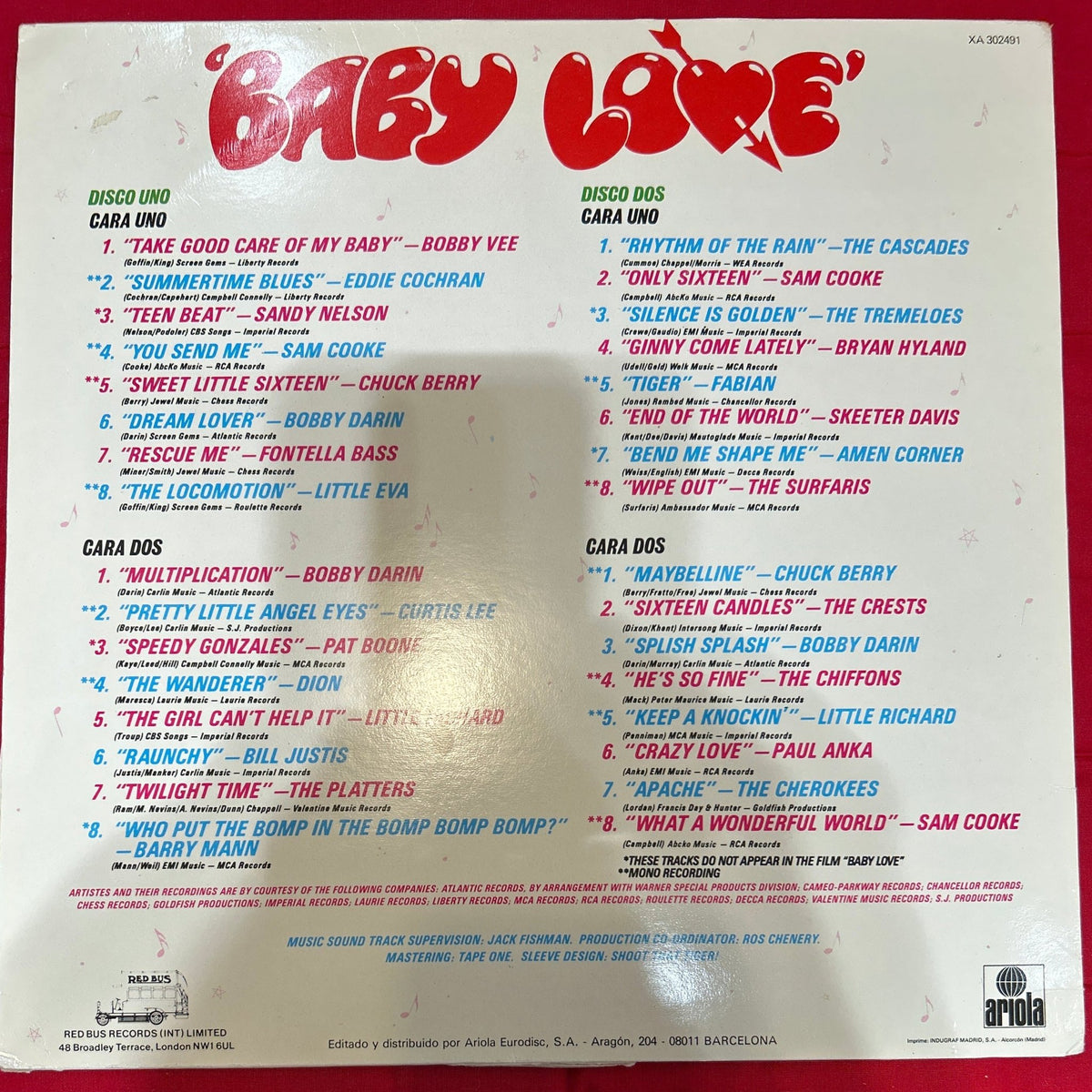 LP V/A ‎– Baby Love 2ª Mano - DISCOS NAKASHA