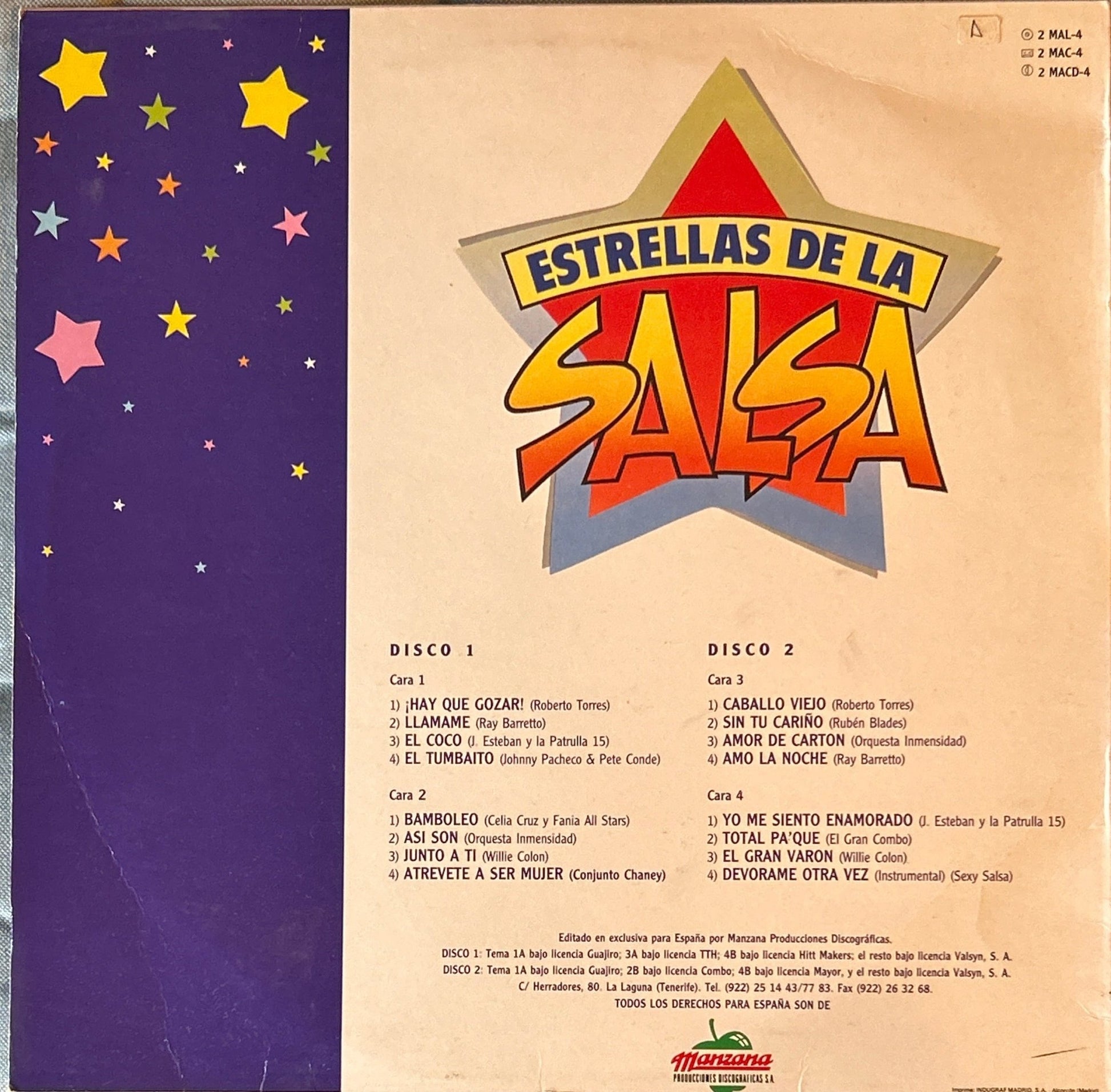 LP V/A ‎– Estrellas De La Salsa 2ª Mano - DISCOS NAKASHA