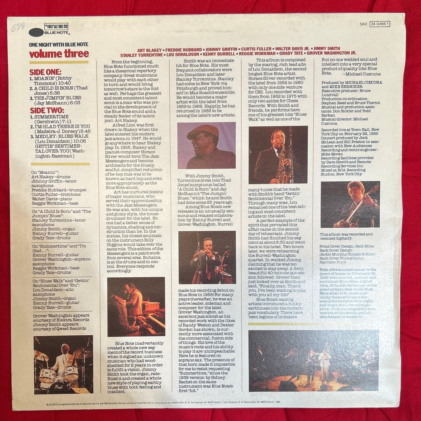 LP V/A ‎– One Night With Blue Note Volume 3 2ª Mano - DISCOS NAKASHA