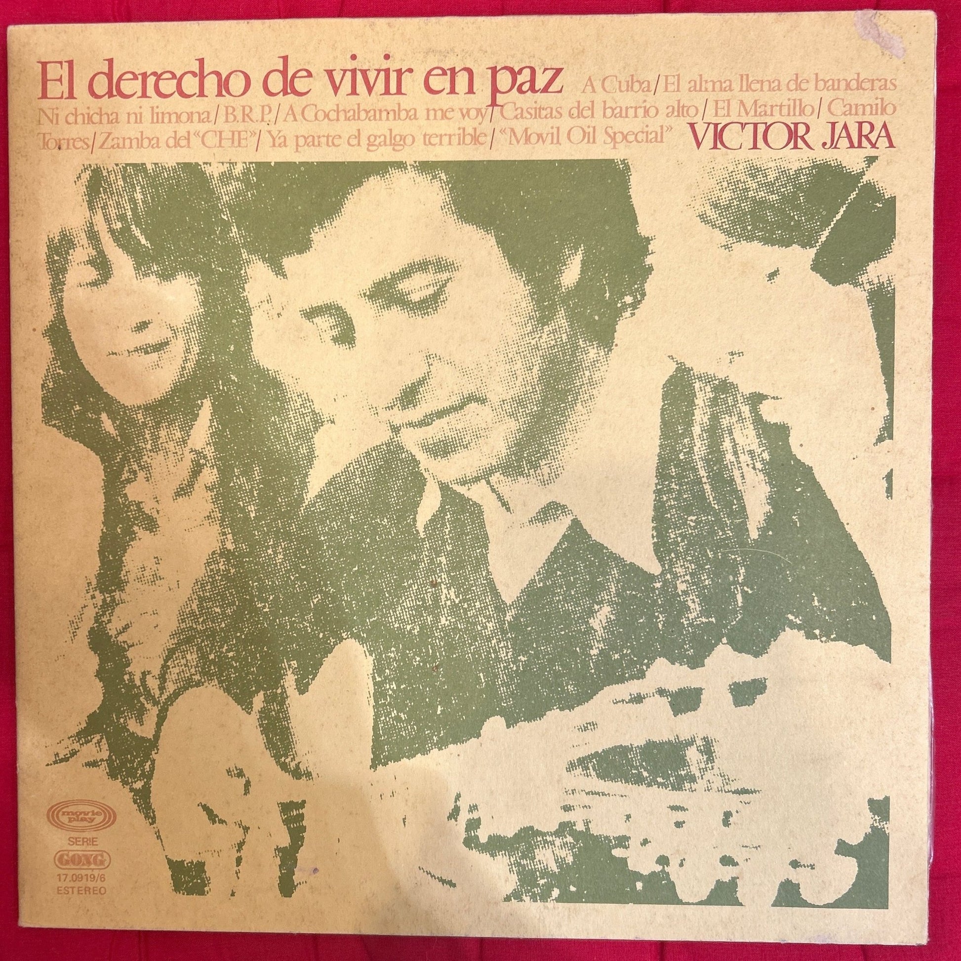 LP Victor Jara ‎– El Derecho De Vivir En Paz 2ª Mano - DISCOS NAKASHA