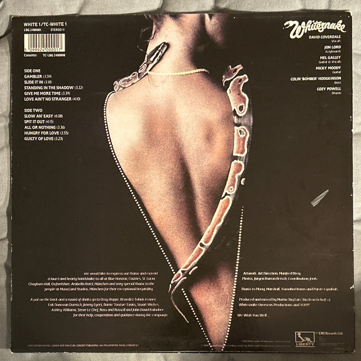 LP Whitesnake ‎– Slide It In 2ª Mano - DISCOS NAKASHA
