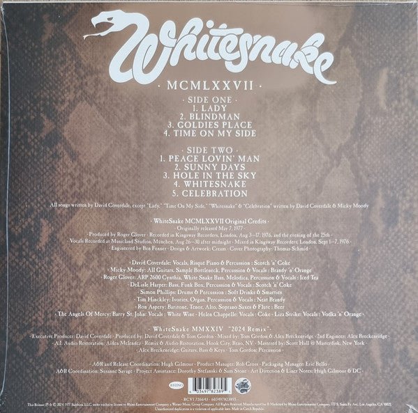 LP Whitesnake ‎– WhiteSnake MCMLXXVII Nuevo precintado - DISCOS NAKASHA