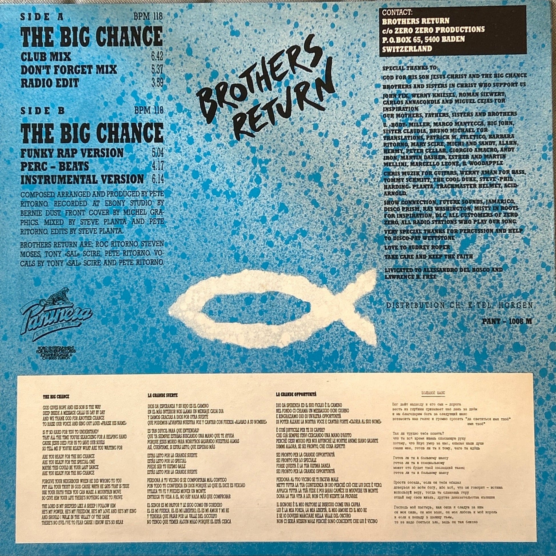 MAXISINGLE Brothers Return ‎– The Big Chance 2ª Mano - DISCOS NAKASHA