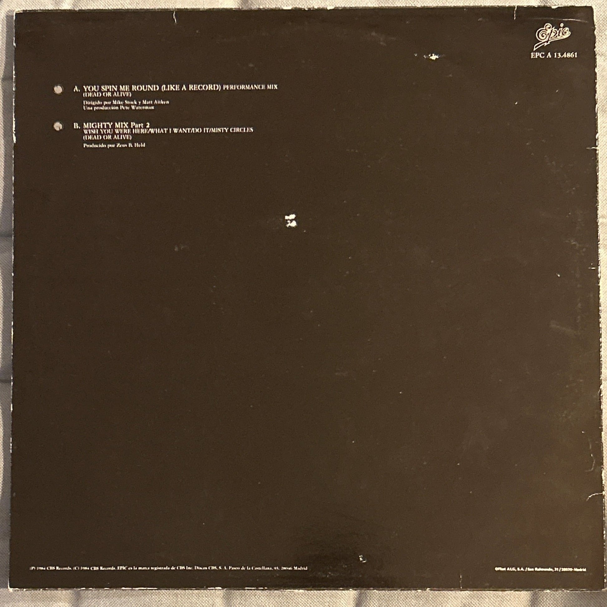 MAXISINGLE Dead Or Alive ‎– You Spin Me Round (Like A Record) 2ª Mano - DISCOS NAKASHA