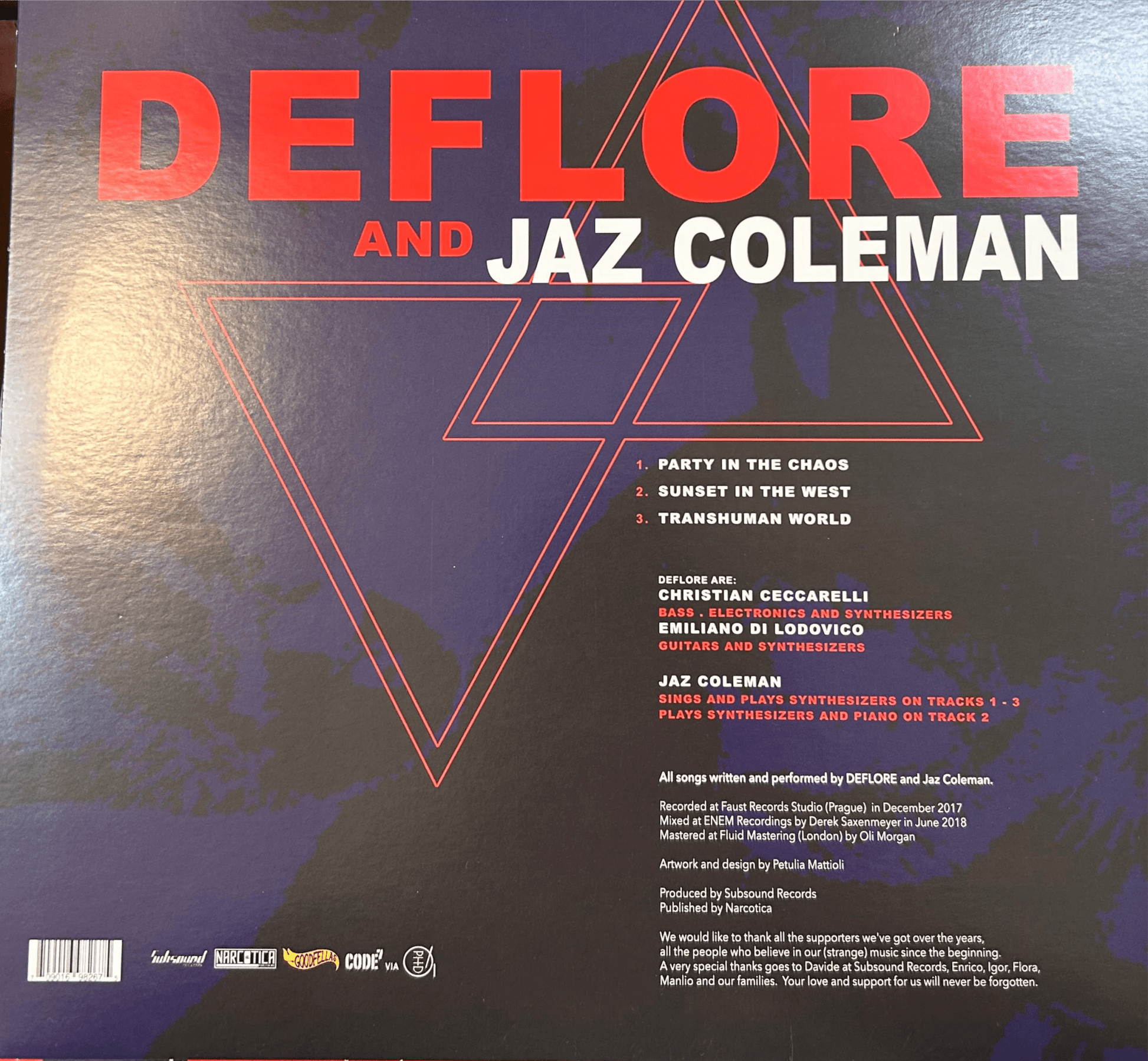 MAXISINGLE Deflore, Jaz Coleman ‎– Party In The Chaos 2ª Mano - DISCOS NAKASHA
