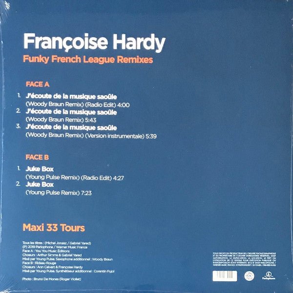 MAXISINGLE Françoise Hardy ‎– Funky French League Remixes - J'écoute De La Musique Saoûle / Juke Box Nuevo precintado - DISCOS NAKASHA