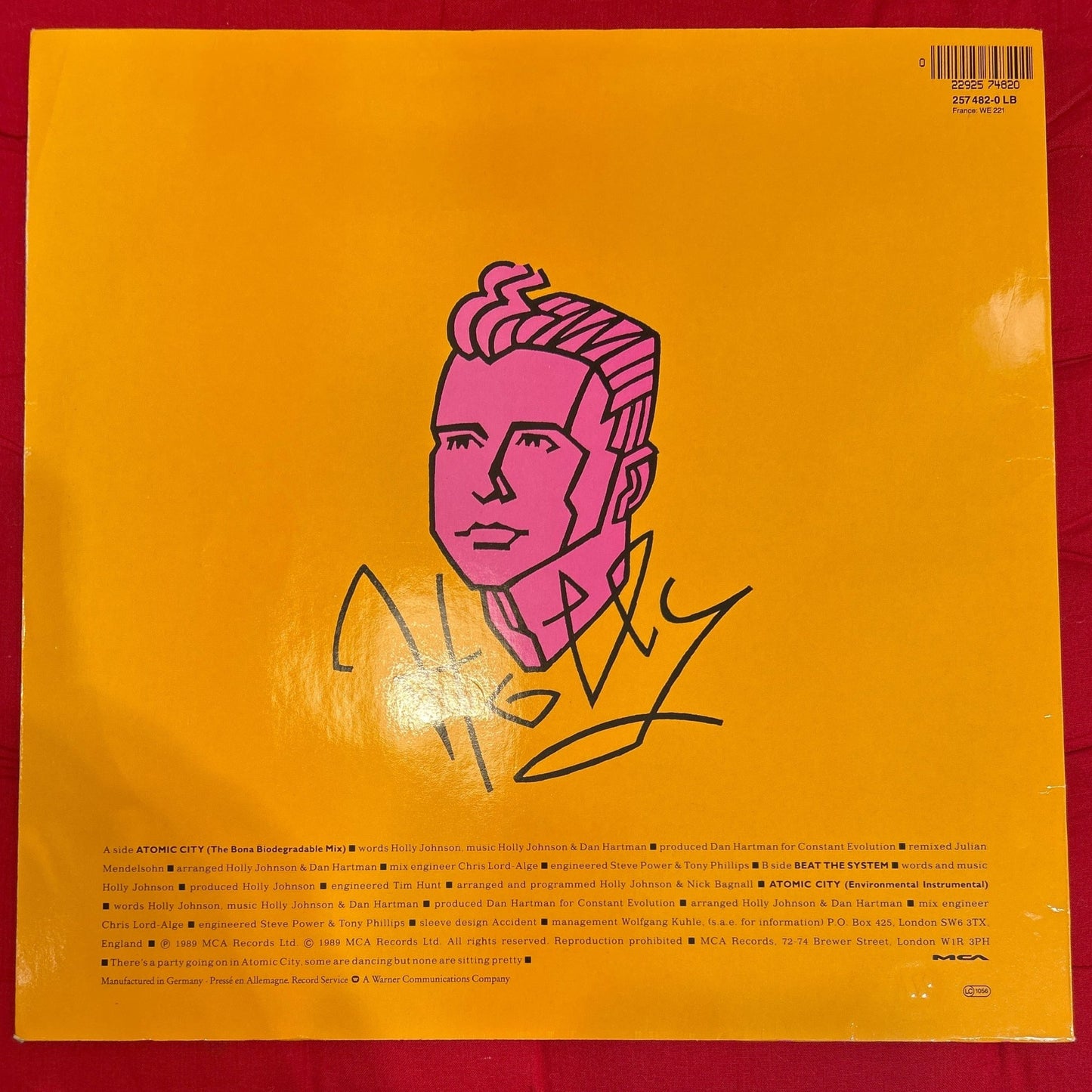 MAXISINGLE Holly Johnson ‎– Atomic City (Remixed By Julian Mendelsohn) ‎(Producto exclusivo recogida en tienda) - DISCOS NAKASHA