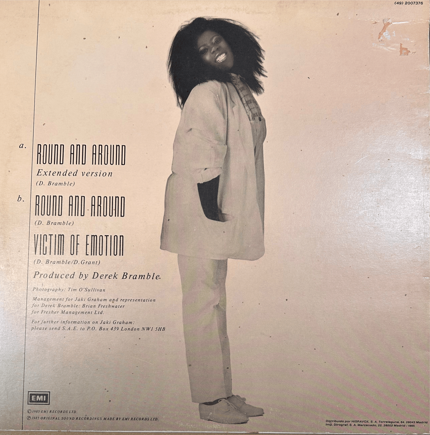 MAXISINGLE Jaki Graham ‎– Round And Round - Extended Version 2ª Mano - DISCOS NAKASHA