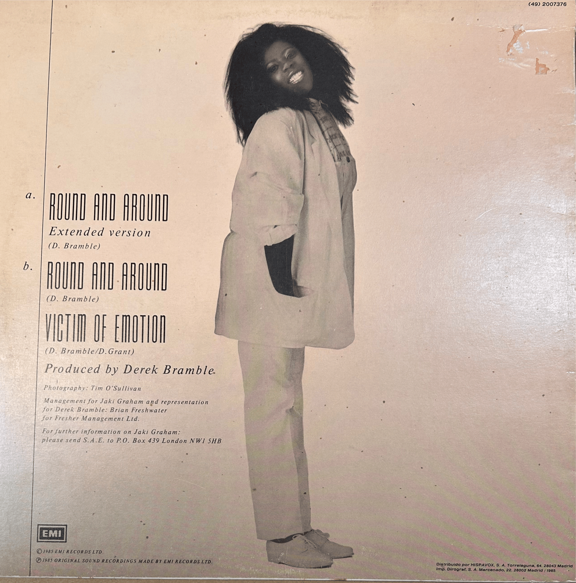 MAXISINGLE Jaki Graham ‎– Round And Round - Extended Version 2ª Mano - DISCOS NAKASHA