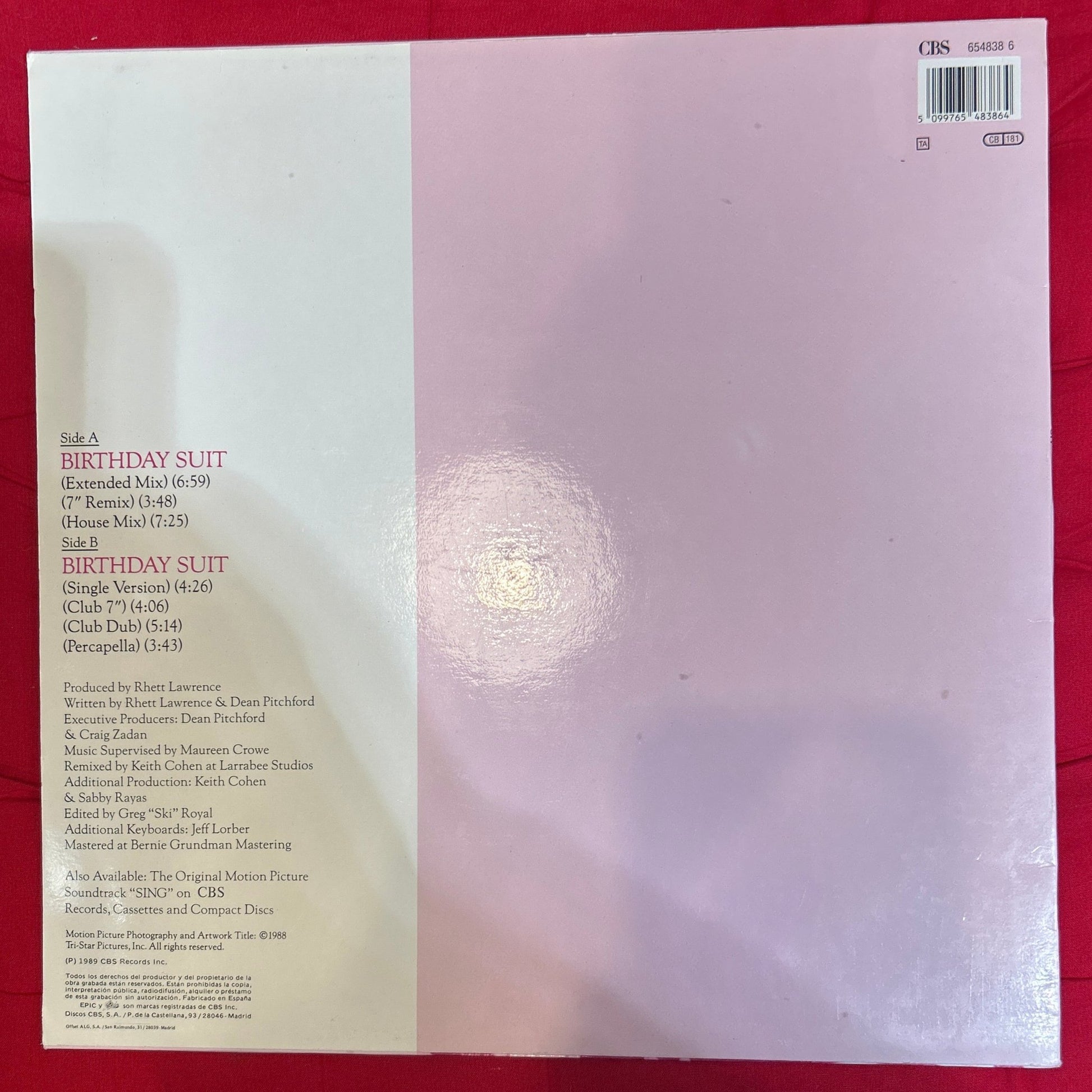 MAXISINGLE Johnny Kemp ‎– Birthday Suit 2ª Mano (Producto exclusivo recogida en tienda) - DISCOS NAKASHA