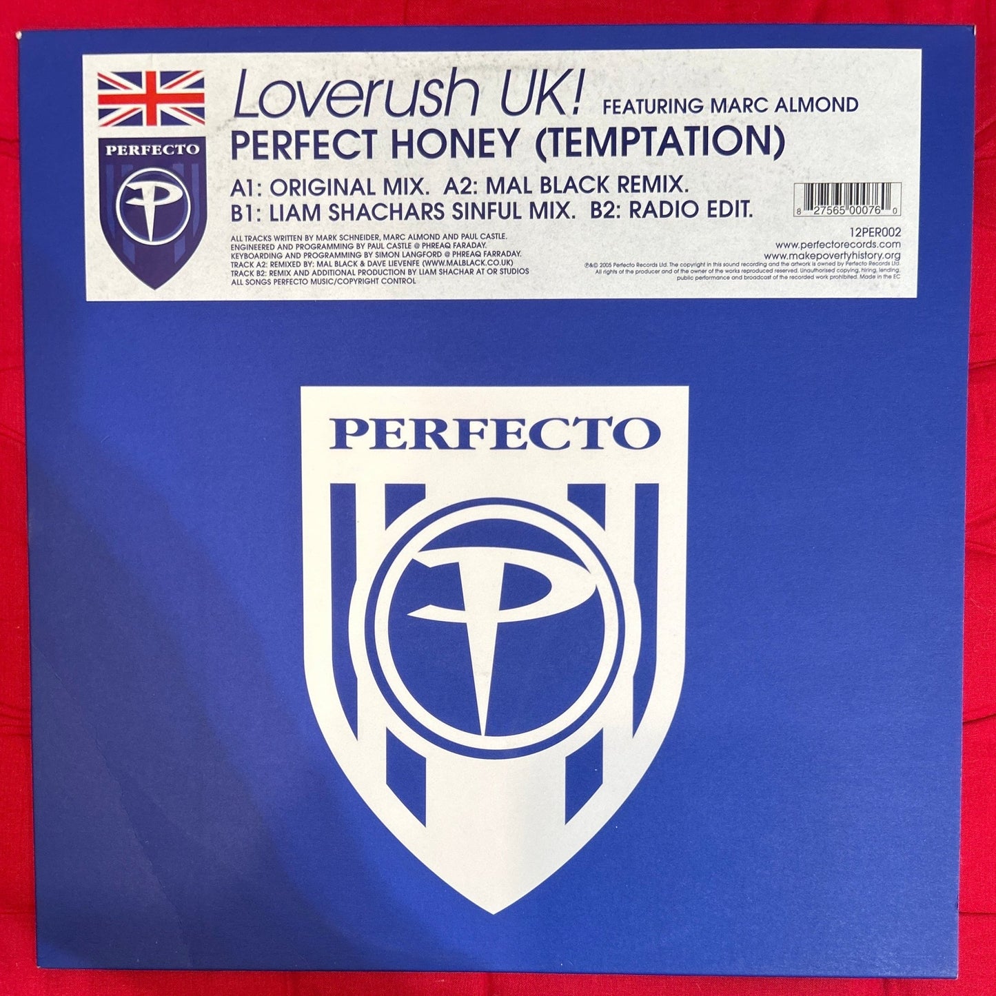MAXISINGLE Loverush UK! Featuring Marc Almond ‎– Perfect Honey (Temptation) 2ª Mano - DISCOS NAKASHA
