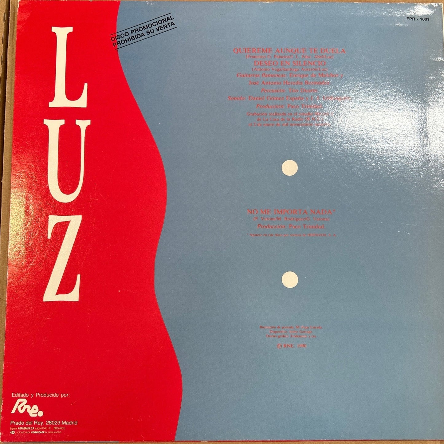 MAXISINGLE Luz ‎– Quiereme Aunque Te Duela 2ª Mano - DISCOS NAKASHA