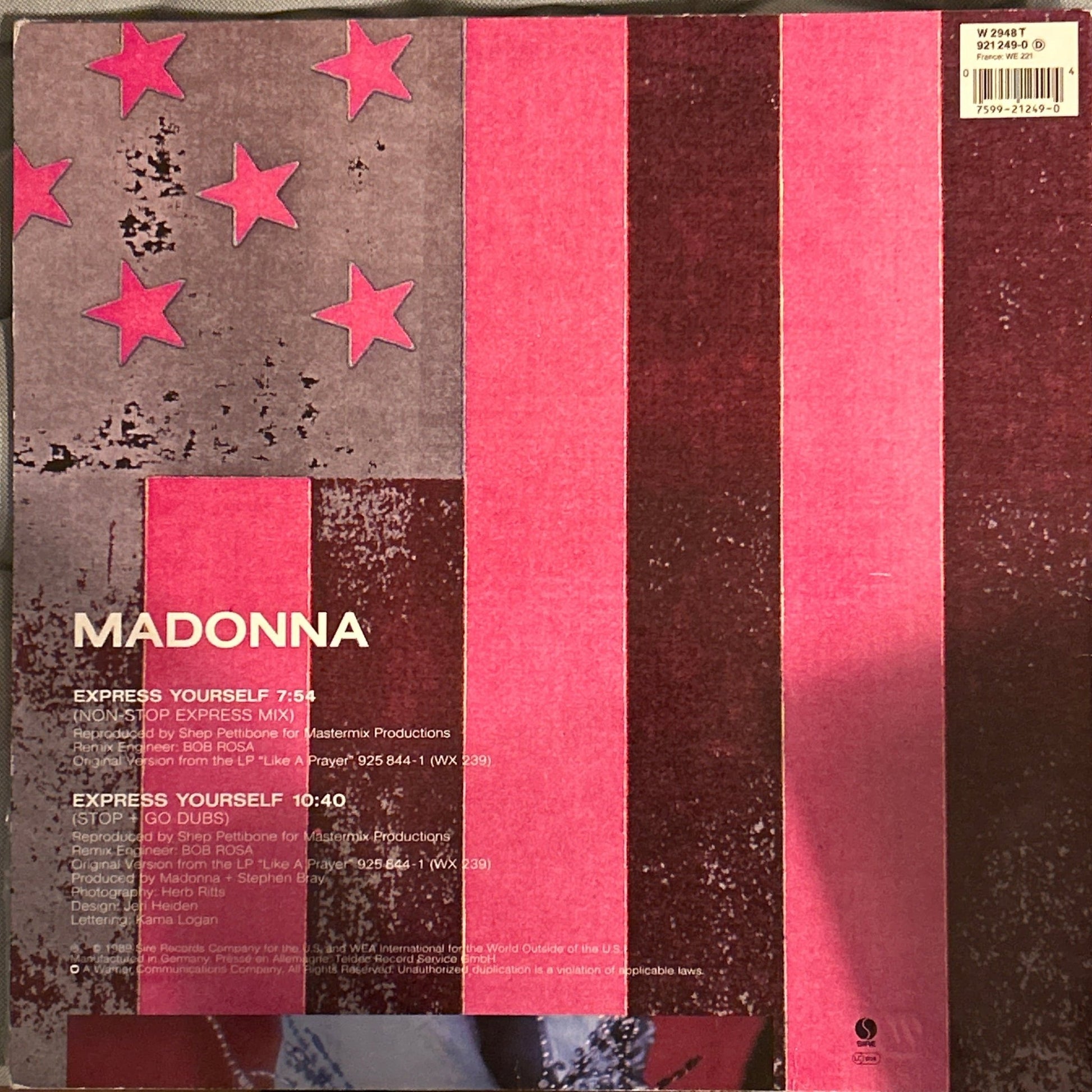 MAXISINGLE Madonna ‎– Express Yourself 2ª mano - DISCOS NAKASHA