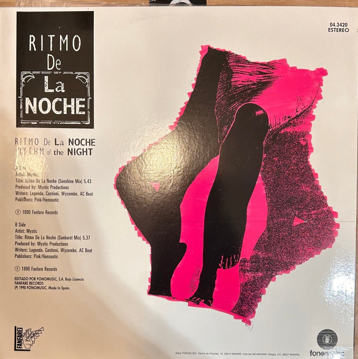 MAXISINGLE Mystic ‎– Ritmo De La Noche 2ª Mano (Producto exclusivo recogida en tienda) - DISCOS NAKASHA