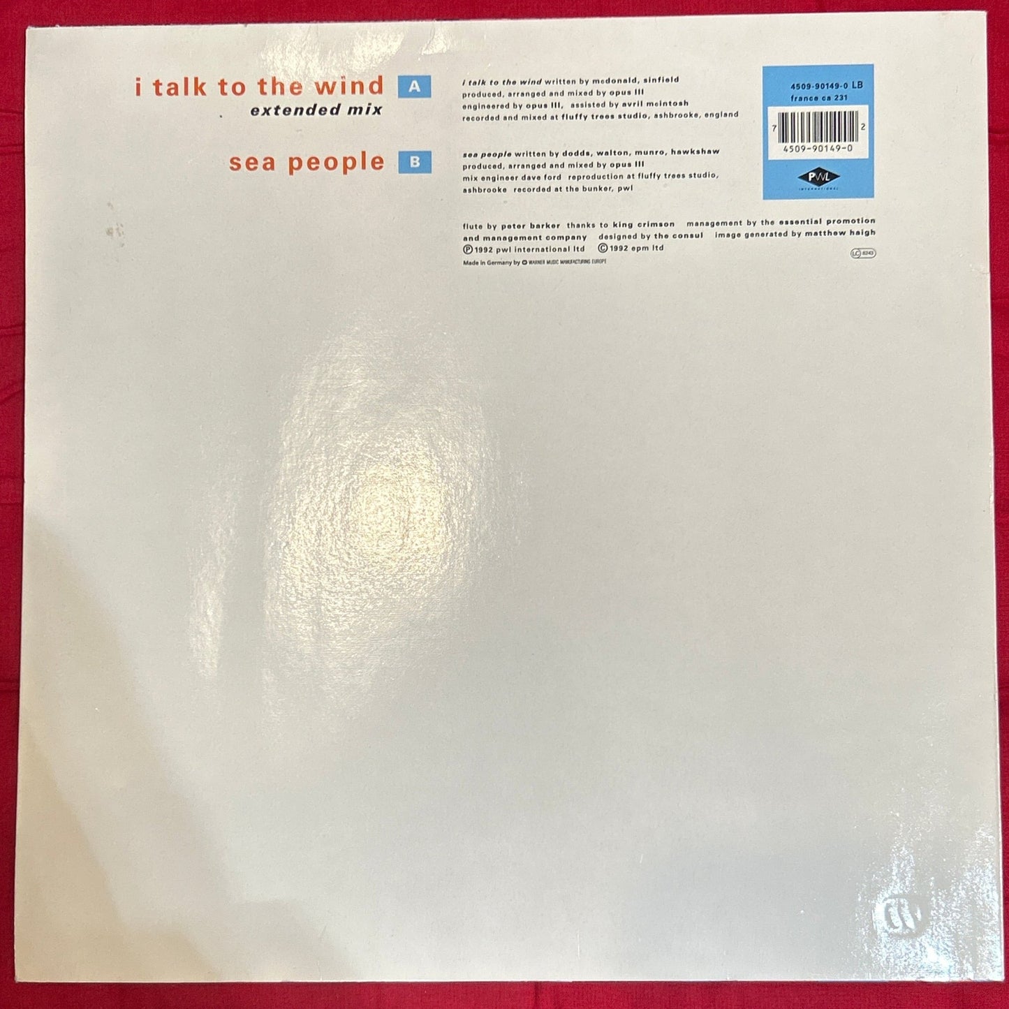 MAXISINGLE Opus III ‎– I Talk To The Wind 2ª Mano (Producto exclusivo recogida en tienda) - DISCOS NAKASHA