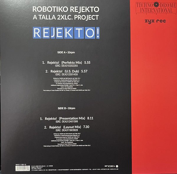 MAXISINGLE Robotiko Rejekto – Rejekto! 2ª Mano - DISCOS NAKASHA