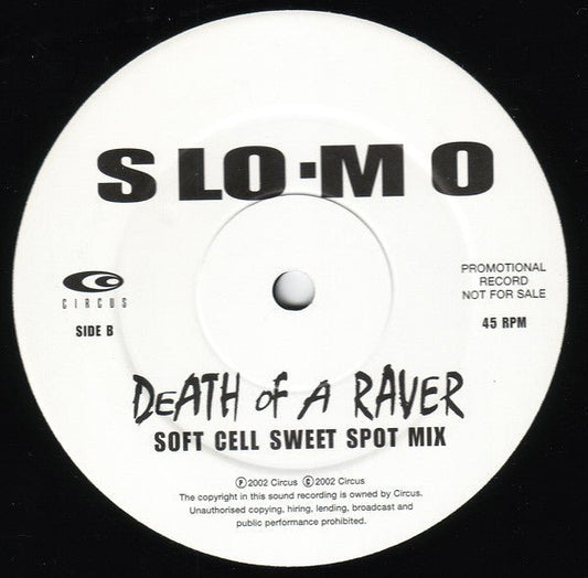 MAXISINGLE Slo - Mo ‎– Death Of A Raver 2ª Mano - DISCOS NAKASHA
