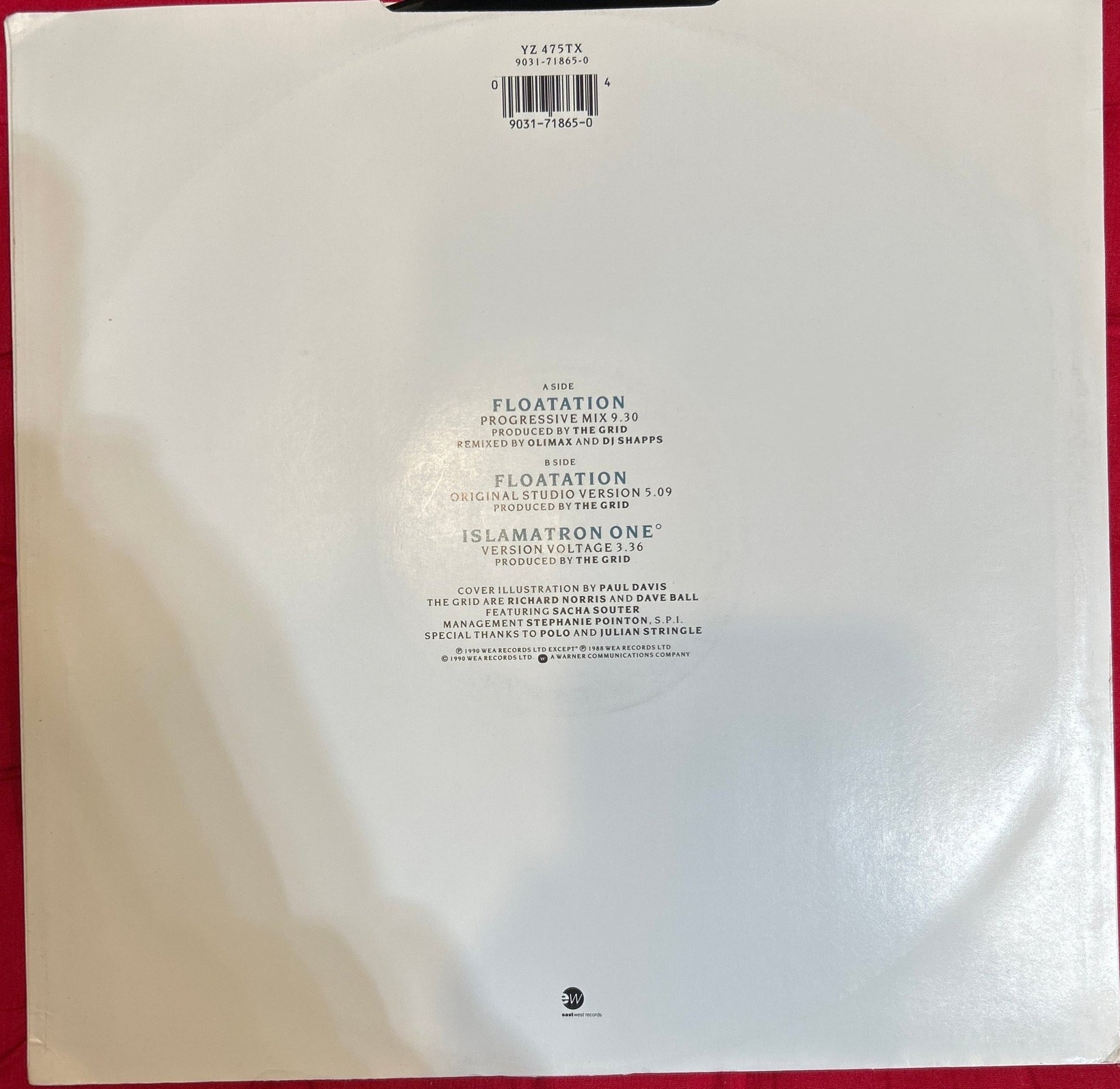 MAXISINGLE The Grid ‎– Floatation (Progressive mix) Remix 2ª Mano - DISCOS NAKASHA