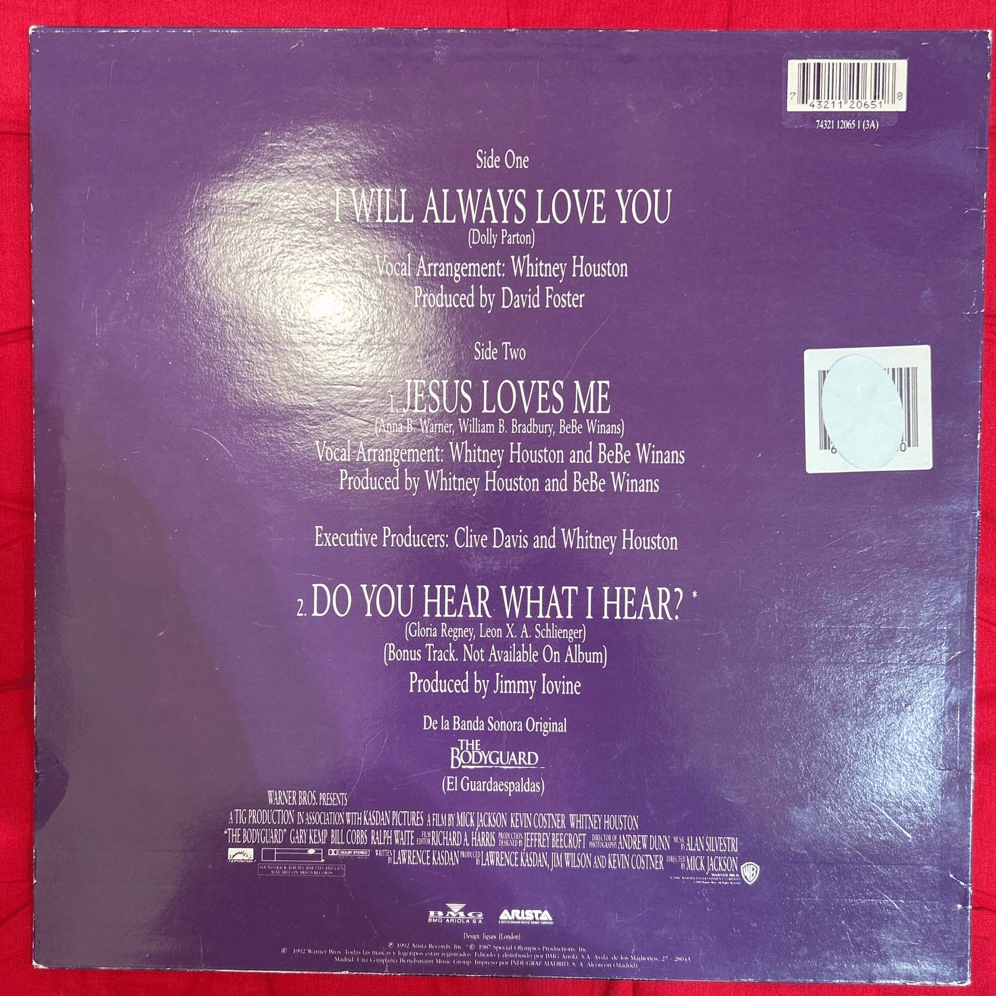 MAXISINGLE Whitney Houston ‎– I Will Always Love You 2ª Mano - DISCOS NAKASHA
