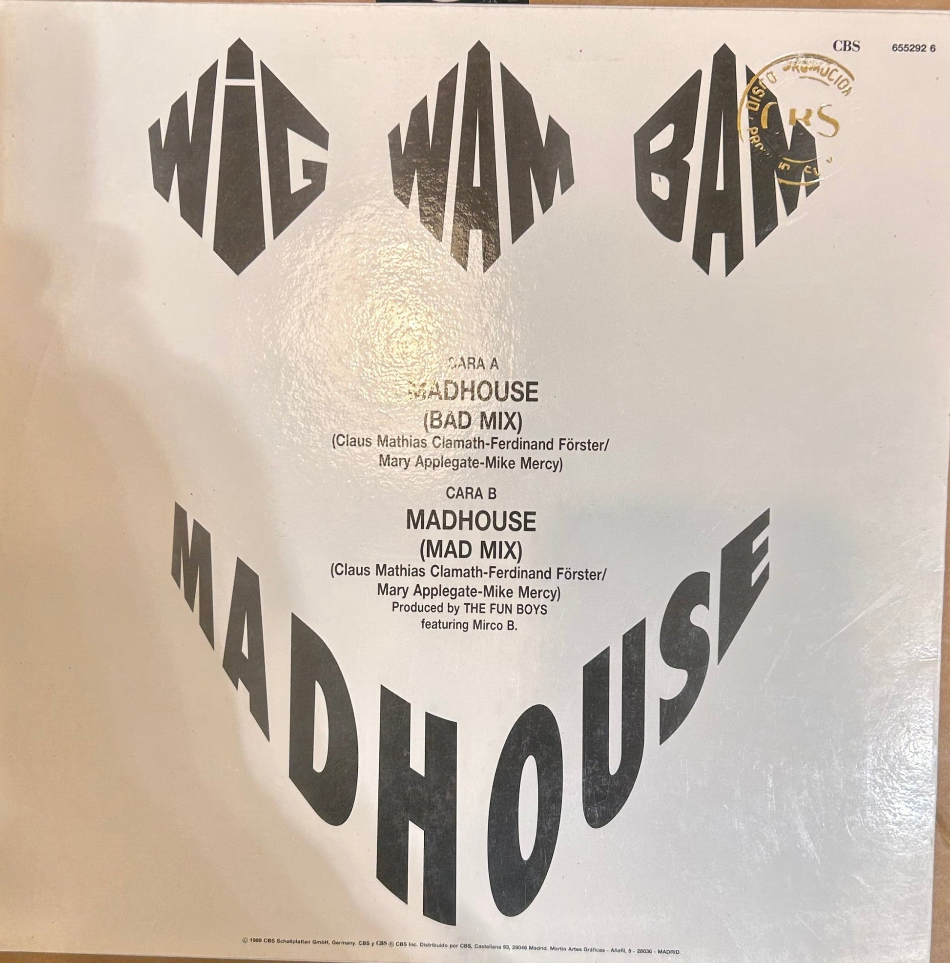 MAXISINGLE Wig Wam Bam ‎– Madhouse (Bad Mix) 2ª Mano (Producto exclusivo recogida en tienda) - DISCOS NAKASHA