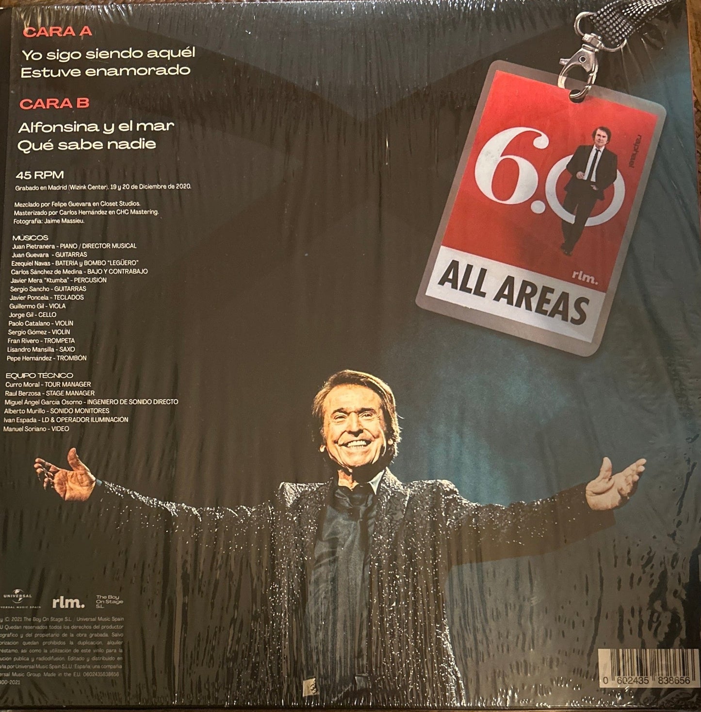 PICTURE DISC Raphael ‎– Tour 6.0 En Directo Desde Madrid 2ª mano - DISCOS NAKASHA