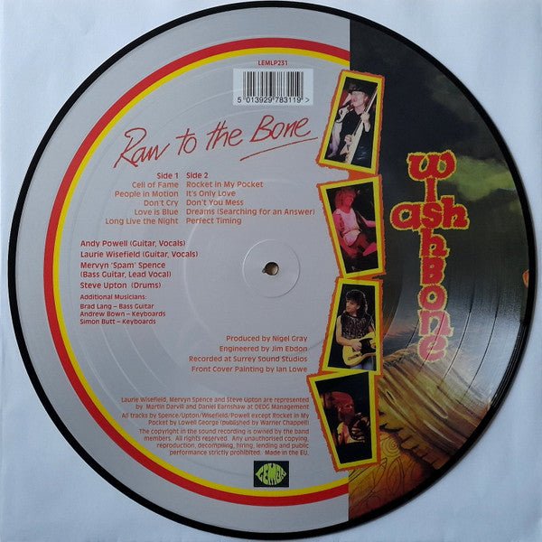 PICTURE DISC Wishbone Ash ‎– Raw To The Bone 2ª mano - DISCOS NAKASHA