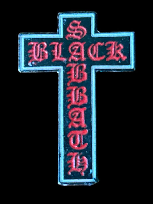 Pin Black Sabbath cross (Pedido minimo para envio 12 unidades) - DISCOS NAKASHA