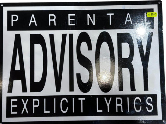 Placa Metálica Parental Advisory - DISCOS NAKASHA