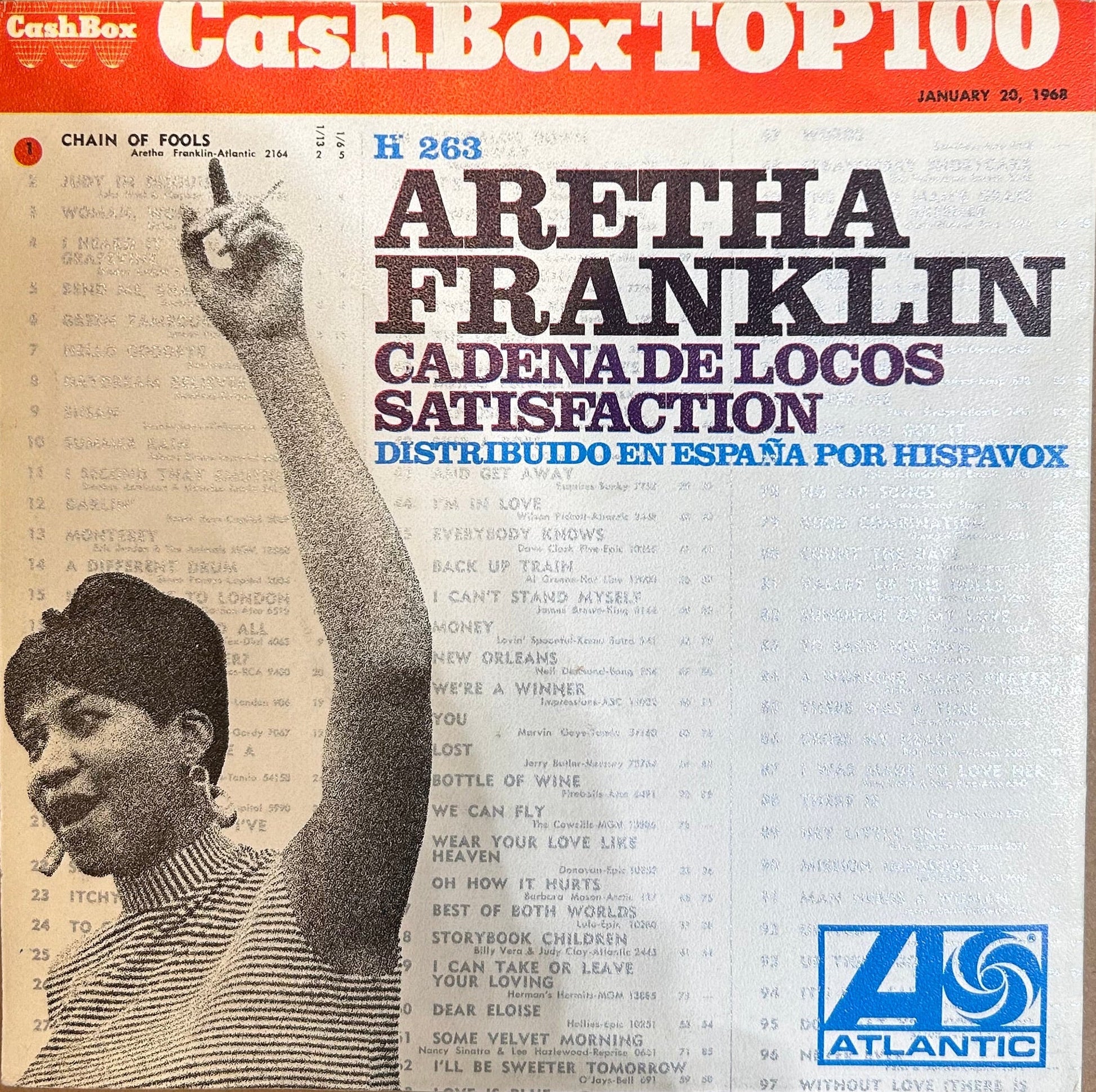 SINGLE Aretha Franklin ‎– Cadena De Locos / Satisfaction 2ª Mano - DISCOS NAKASHA