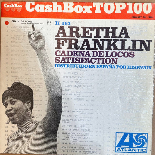 SINGLE Aretha Franklin ‎– Cadena De Locos / Satisfaction 2ª Mano - DISCOS NAKASHA