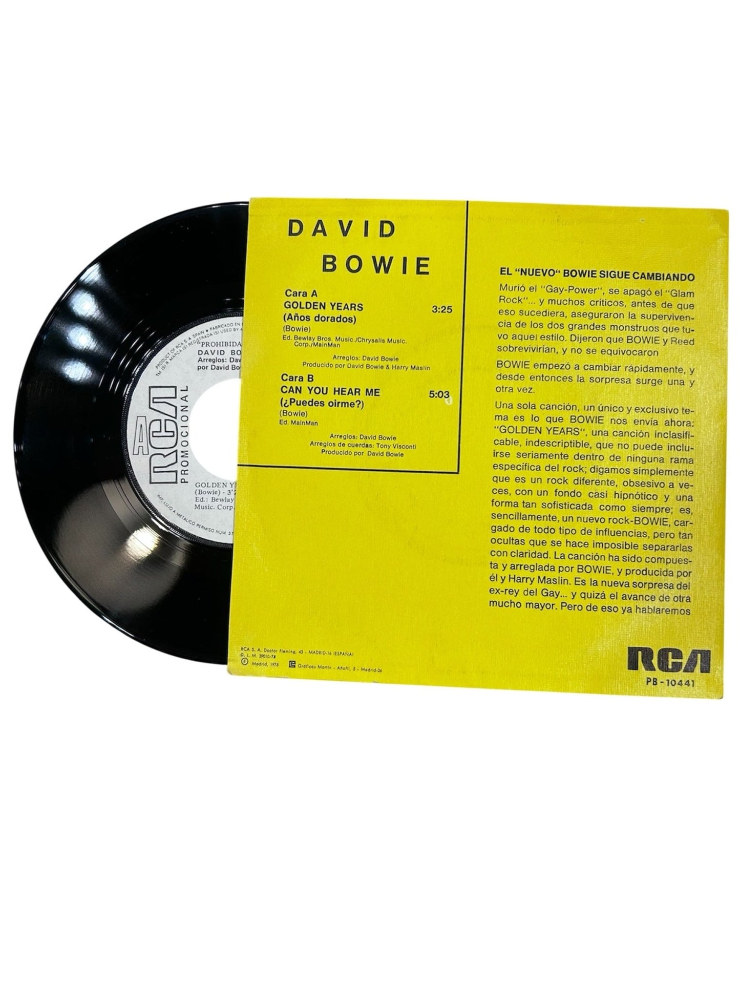 SINGLE David Bowie - Golden years (Años dorados) - DISCOS NAKASHA