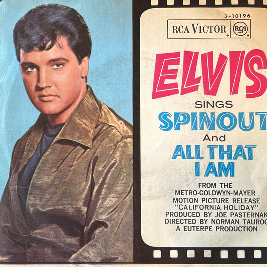 SINGLE Elvis Presley – Spinout / All That I Am 2ª Mano - DISCOS NAKASHA