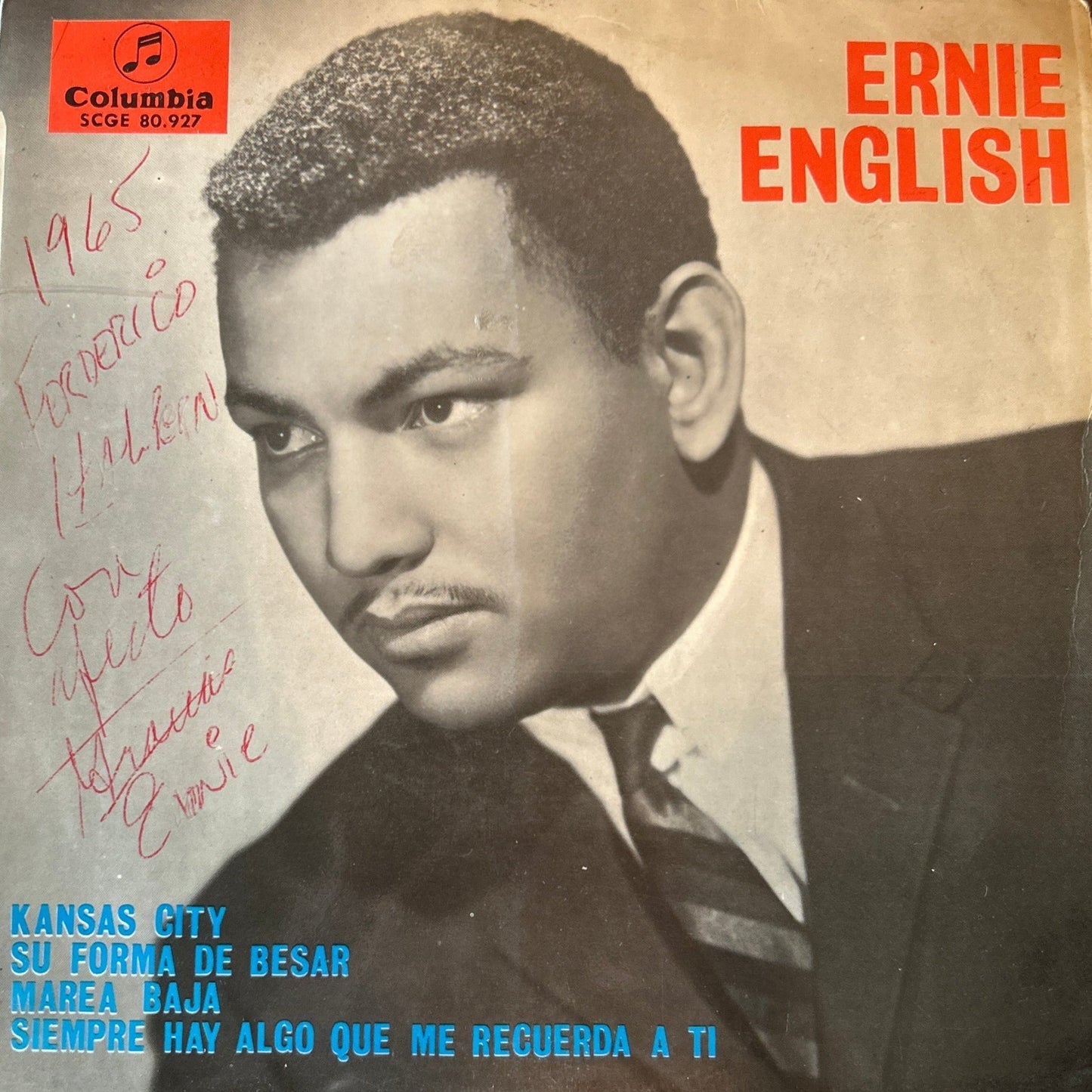 SINGLE Ernie English ‎– Kansas City / Su Forma De Besar / Marea Baja / Siempre Hay Algo Que Me Recuerda A Ti 2ª Mano - DISCOS NAKASHA