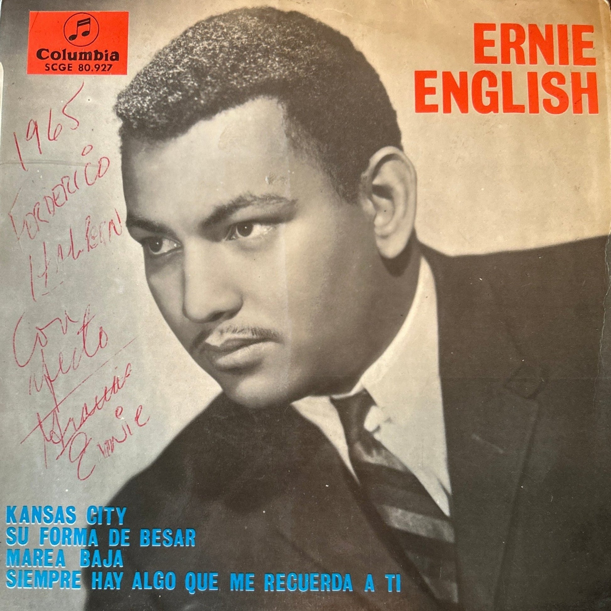 SINGLE Ernie English ‎– Kansas City / Su Forma De Besar / Marea Baja / Siempre Hay Algo Que Me Recuerda A Ti 2ª Mano - DISCOS NAKASHA