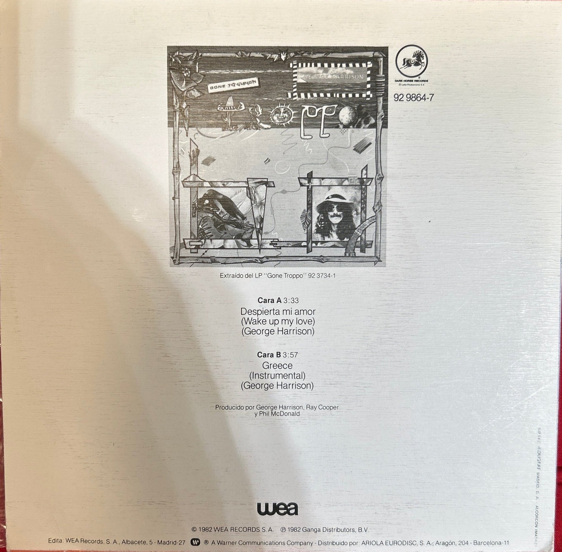 SINGLE George Harrison – Despierta Mi Amor = Wake Up My Love 2ª Mano - DISCOS NAKASHA