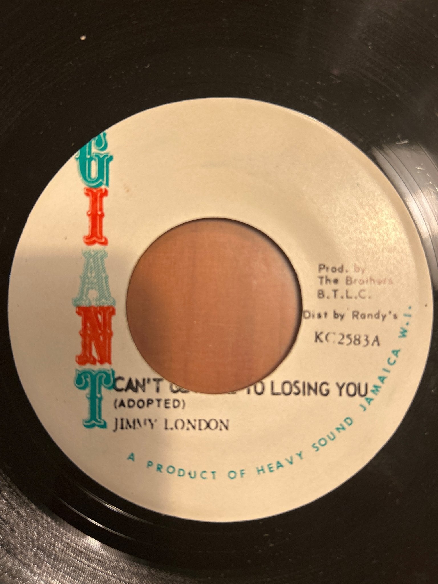 SINGLE Jimmy London – Can't Get Use To Losing You 2ª Mano - DISCOS NAKASHA