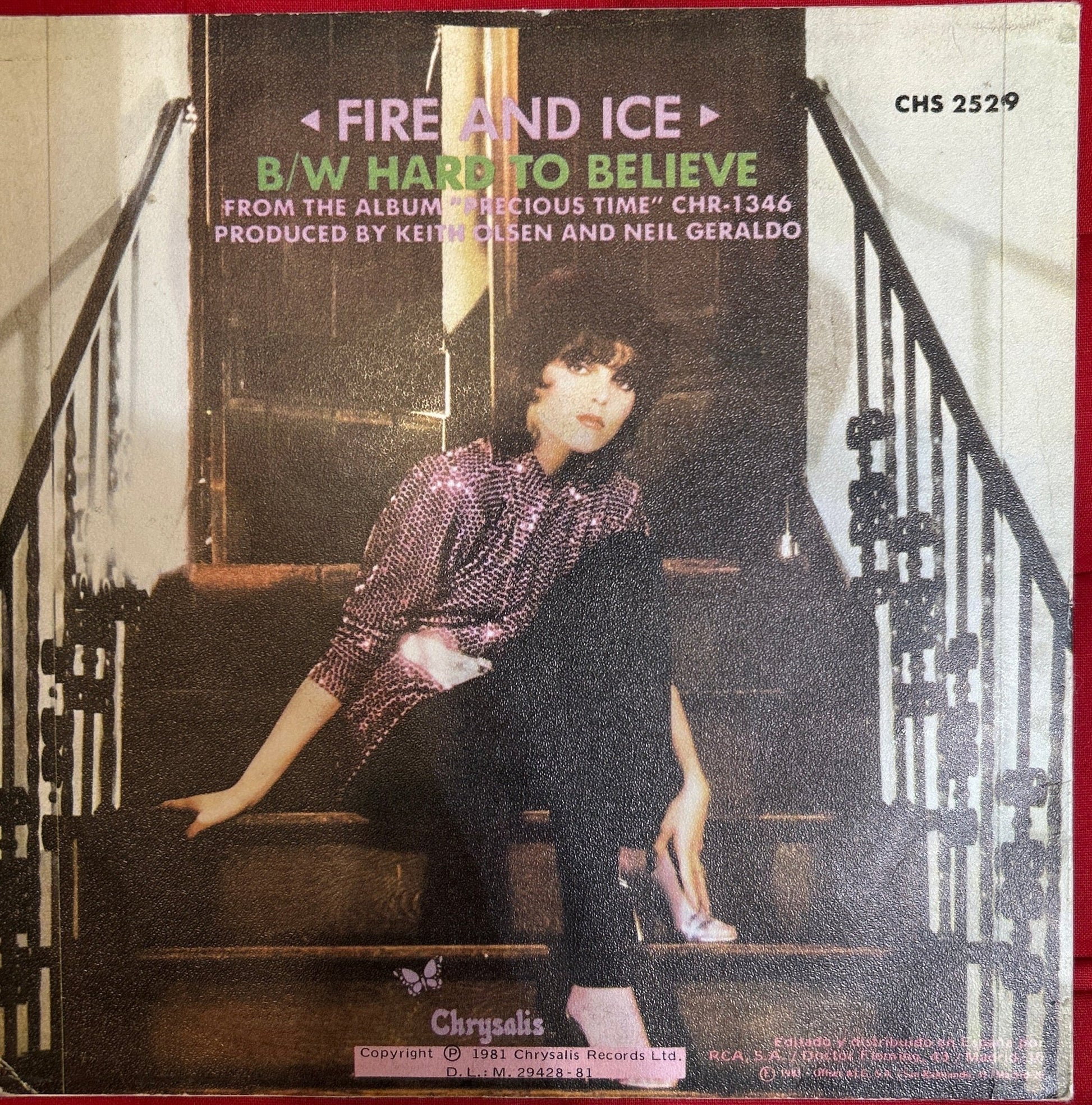 SINGLE Pat Benatar – Fire And Ice = El Fuego Y El Hielo 2ª Mano (Producto exclusivo recogida en tienda) - DISCOS NAKASHA